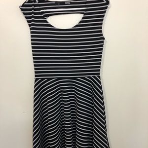 Stripped black and white dress!!